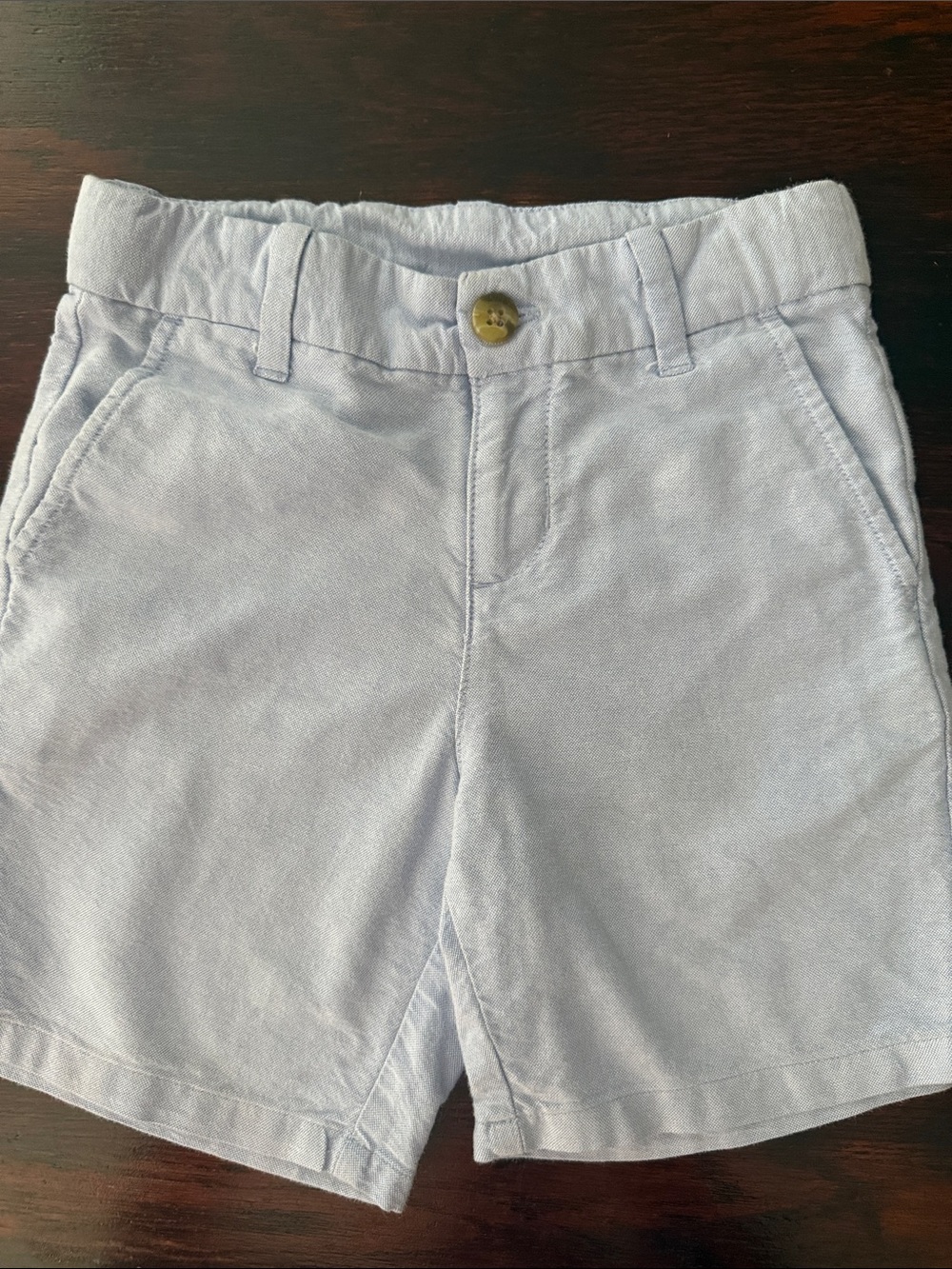 Janie and Jack Pale Blue Cotton-Blend Shorts